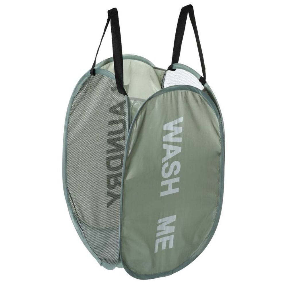 1 Pc 75L Folding Laundry Basket Durable Folding Hamper for Bathroom Green